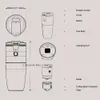 Mini Espresso Hine, Electric Handheld Grinder Portable Maker USB Laddning av rostfritt stål och kaffehine för utomhus hemmakontor