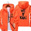 Nós amamos Karls com capuz homens streetwear jaqueta fina reflexiva protetor solar piloto blusão pele esportes casaco de grandes dimensões t camisa l4b7 #