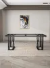 Camp Furniture Stainless Steel Table Legs Custom Marble Tea Stand Rock Plate Feet Large Light Lux