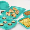 10pcs, conjunto de panes antiaderentes, incluindo folhas de biscoito, pizza de pão muffin, panela de bolo e grack de resfriamento, forno de 0,8 mm de espessura, lava -louças segura, serviço pesado