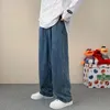 Pantalon cargo à jambe large 2023 Streetwear Baggy Jeans Nouveau Printemps Automne Hommes Coréen Fi Lâche Droite Mâle Marque Vêtements Noir t6mx #