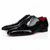 Scarpe eleganti da uomo firmate a punta Rivetto in pelle laccata nera Scarpe in pelle flash Moda uomo Scarpe sportive di lusso Scarpe da sposa per feste 38-45