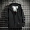 men Jacket Hooded Collar Lg Sleeve Jacket Pocket Zipper Closure Thick Warm Cardigan Loose Casual Men Coat p01B#