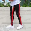 Pantaloni da uomo Pantaloni da jogging da uomo Pantaloni casual Pantaloni sportivi da fitness Pantaloni da pista sportiva Pantaloni da uomo con cerniera e coulisse Pantaloni da palestra neri T240326