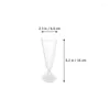 Engångskoppar sugrör 40st 150 ml cocktailbägare Martini Glasögon Unbreakable Plastic Champagne Drinks Wine Flute Party Bar