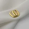 Hoop Huggie Fashionable gold geometric U-ring earrings suitable for women punk hip-hop metal round earrings party jewelry 2023 240326