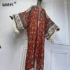 Abito estivo in Boemia in Europa Abbigliamento da spiaggia Elegante cardigan da donna in Africa Festa per feste Kimono di dimensioni libere Copricostumi per