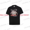 Herr t-shirts svartvit digitala spöktryck thug club t shirt män kvinnor avslappnad t-shirt t240325