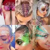 Glitzer Gel Palette Körperkunst Schmackereien leuchtende holographische Sachseffekte Bühnenbühne Carnival Festival Make -up 240321