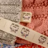 Cartes 25x70 mm, sangle en sergé en coton, étiquettes plates ou pliées, tissu à coudre imprimé, personnalise personnalisée, couture, tricot ou crochet étiquettes