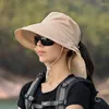 Chapéus de aba larga verão para mulheres ao ar livre Anti -pescoço Proteção do pescoço Visores de pesca Lady Fishing Hinking Sar protetora solar