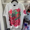 Luxury Designer T-shirt Manches Courtes en Coton Short Sleeve Top High Street Retro Hell Hip Hop tendance nouveau respirant tous les jours Col rond Rappe Summer