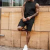 Conjunto de treino masculino Sleevel Tank-Top Sweatpant Shorts Confortável Vestindo Estilo Casual Fitn Homens Correndo Sportswear Set t7Jv #