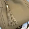 토트 백 디자이너 핸드백 여성 G Soho G Luxur Bag Fashion 레트로 작은 싱글 숄더 가방 고품질 가죽 버킷 가방 크로켓 가방 우루과이 프린트 336517