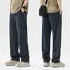 Erkekler Kot yaz yumuşak lyocell kumaş erkek kot pantolon ince gevşek düz çizilmiş elastik bel Koreli gündelik erkek artı beden m-5xll2403