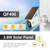 NOVO ESCAM QF490 1080P ARMAZENAMENTO DE BATERAGEM DE 4G SIM BATERAGEM PIR ALARM Câmera IP com painel solar Visão noturna colorida de duas maneiras áudio