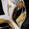 Homens Sex Ladies Masquerade Bola Máscaras Venetian Party Máscara de Olho Preto Carnaval Fancy Dress Costume Party Masks Decor 240326