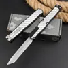 Kampanj ny design avancerad auto taktisk kniv d2 sten tvätt tanto blad cnc luftfart aluminium med skum lappar hantera utomhus camping vandring edc fickknivar