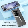 Plastica sottile per Samsung Galaxy Z Fold 5 4 Fold4 Custodia per penna Slot Pellicola in vetro Cover protettiva rigida opaca