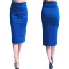 Skinny Pencil Skirt Women Female High Waist Mid-Calf Jersey Skirts Plus Size Fashion Ladies Office Stretch Bodycon Midi Skirt