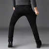 Nouveaux hommes Jeans Black Denim Pantalons Hommes Vêtements Élasticité Skinny Busin Casual Slim Mens Jean Pantalon Solide Pantalon pleine longueur Q7VU #