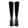 Boots Rhinestone Women Shoes Color Blocking Pointed Toe Heel High-heeled Runway Models Fashion Large Size For Female