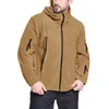 inverno militare tattico giacca in pile da uomo caldo polare all'aperto con cappuccio cappotto multi-tasca casual Sport Army Jacket T8Q7 #