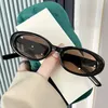 Novo pequeno quadro oval óculos de sol para mulheres marca designer moda óculos de sol para homens ao ar livre hip hop óculos uv400 oculos de sol 240326