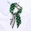 6 Pcs Women Narrow Thin Scarf Hair Accessories Letters Print Long Ribbon Handle Bag Ribbons Multi Function Decorative Neckerchief ZZ