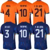 Euro 2024 Nederländerna Memphis Soccer Jersey Holland Jong Virgil Dumfries Bergvijn Shirt Klaassen Blind de Ligt Men Kids Kit 2025 Dutch National Team Football Shirt