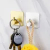 New Self Adhesive Home Wall Door Key Rack Kitchen Hanger Aluminum Towel Coat Robe Hook Bathroom Accessories