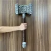 Skulpturer Primitiv stam Fighting Hammer 1: 1 Cosplay War Beast Offer Hammer Prop cos Fighting Hammer Safety Pu Weapon Gift 63cm