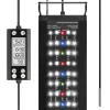 Belysning Programmerbar fiskbehållare Akvariumljus med LCD -skärm och termometer för vattenväxter, minnesfunktion 24/7 Cykel LED -lampa