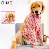 Acessórios oimg avental para cachorro grande, avental à prova d'água com bolso para golden retriever, prevenção de sujeira, médio e grande porte, roupas para jantar de animais de estimação