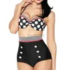 Kadın Mayo Damlası Nakliye 2019 En Şirin Retro Mayo Retro Örme Yüksek Bel Bikini Seti S/M/L/XL Kadın Mayo 240326