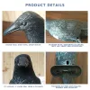 Sculptures Simulation Crow,Outdoor Hunting Fake Crow Raven Bird Hunting Decoy Deterrent Scarer Garden Pest Control Garden Scarer Bird Decoy