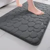 Bath Mats No-Slip Mat Floor Home Cobblestone Embossed Door Carpet Bathroom Wind Absorbent Foot Products