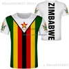 MenS T-Shirts Zimbabwe T Shirt Diy Custom Name Number Zwe Tshirt Nation Flag Zw Country College Yezimbabwe Zimbabwean Po Text Cloth Dhvw6