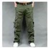 men's Cargo Pants Casual Fi Straight-leg Multi Pocket Overall Men Outdoors Trousers Male Bottoms 25IS#