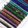 Mix Colors Glitter Eyelash Extension Shiny Party Colorful False Lashes Russian Volume Faux Individual For Makeup Supplies 240318