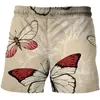 صور Carto Men 3D Print Shorts Butterfly Mens Swimming Shorts Fi غير الرسمي البديل Hip Hop Street Pants Gym A6S1#
