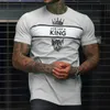 Grappige Brief Print T-shirt Voor Mannen Casual O-hals Korte Mouw Top Fi 3D Kroon Patroon Tee Zomer Hot Koop oversized T-shirt r3aE #