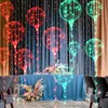 Palloncino luminoso Bobo da 10 pezzi Palloncino luminoso trasparente con corde LED per decorazioni per feste di compleanno di Natale 240318