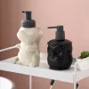 Dispenser Dispenser di sapone schiumogeno in ceramica Bottiglia di pompa ricaricabile a forma di animale carino che produce contenitori di schiuma Accessori per il bagno