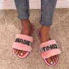 Pink Slippers 700 Rimocy Shiny Rhinestone Fluffy Indoor Slides Woman Spring Comfort Flat Women Casual Plush Outdoor Sandals 37-42 43369