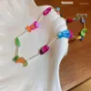 Naszyjniki wisiorek nieregularny kolorowy naszyjnik z koralikami motyl oświadczenie biżuterii