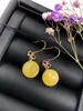 Boucles d'oreilles pendantes boucles d'oreilles bijoux de mode Lanzyo 18k ambre cadeau pour les femmes sud à la mode en gros E1010089mil