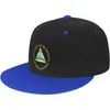 Ball Caps Nikaragua National Emblem Baseball Cap Classic Snapback Hat Hip Hop Style Flat Bill Regulowany