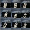 Pendant Necklaces Personality Alphabet Letter Stainless Steel Necklace For Men Women's Fashion Hip Hop Long Chain Statement Jewelry Gifts