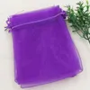 Party Favor 100pcs/Lot Purple 7x9cm 9x11cm 13x18cm Organza Jewelry Torby Podarunkowe torby na wesele Favors Koraliki